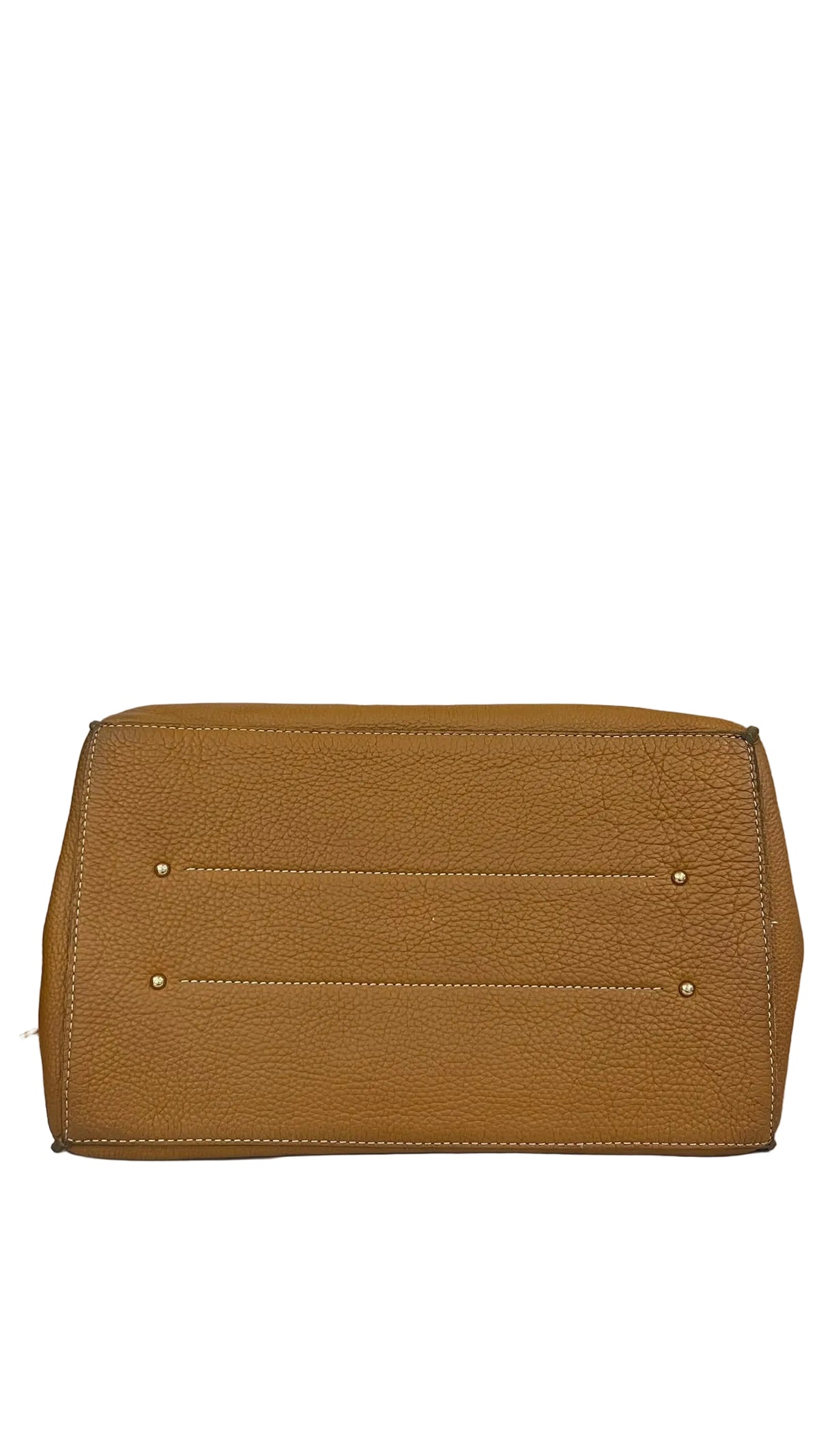 Carolina Herrera CHHC Satchel Tote | Cuero Pebbled Camel | Logo Bordado