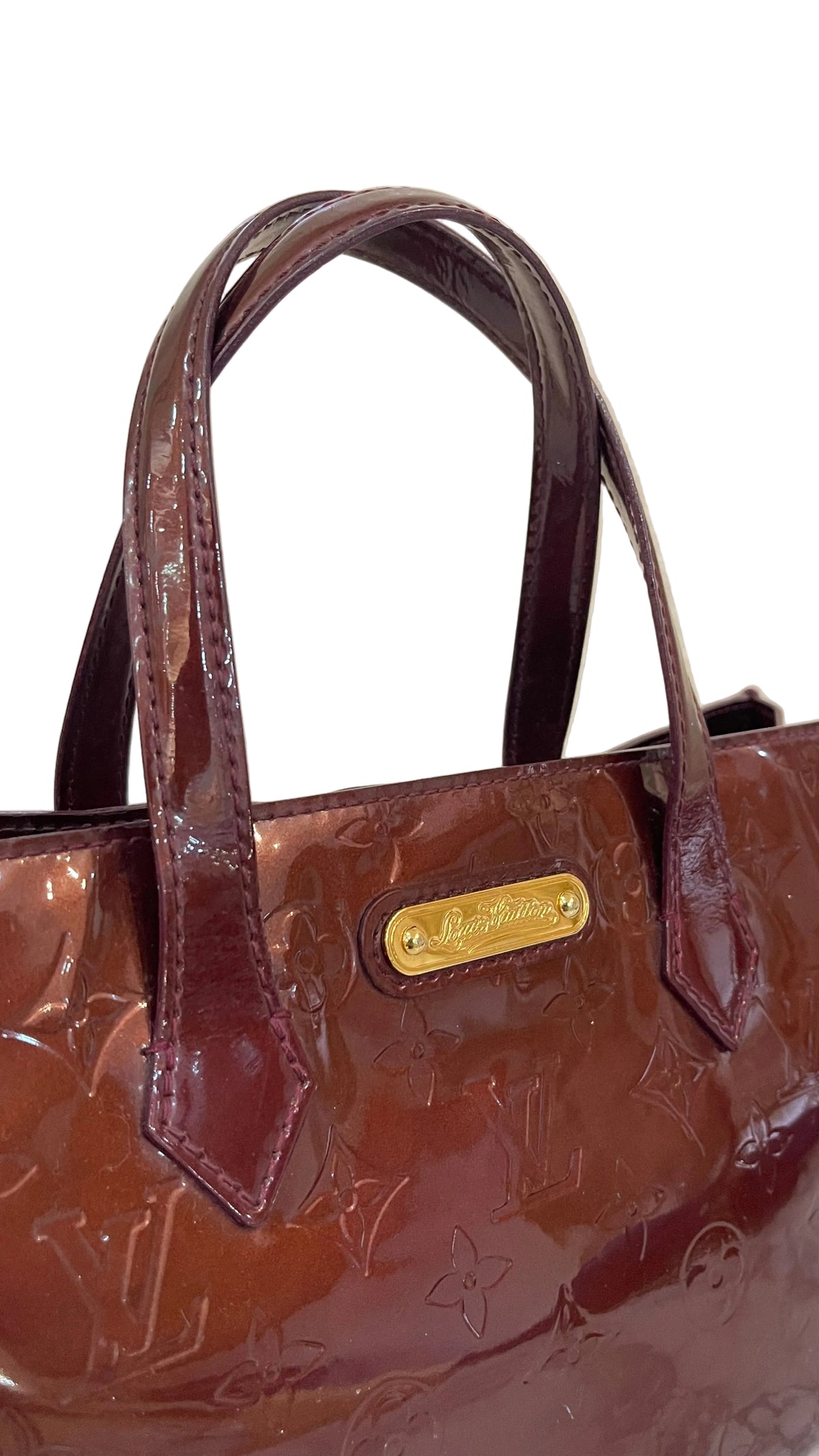 Louis Vuitton PRE OWNED Vernis Wilshire MM Amarant Tote