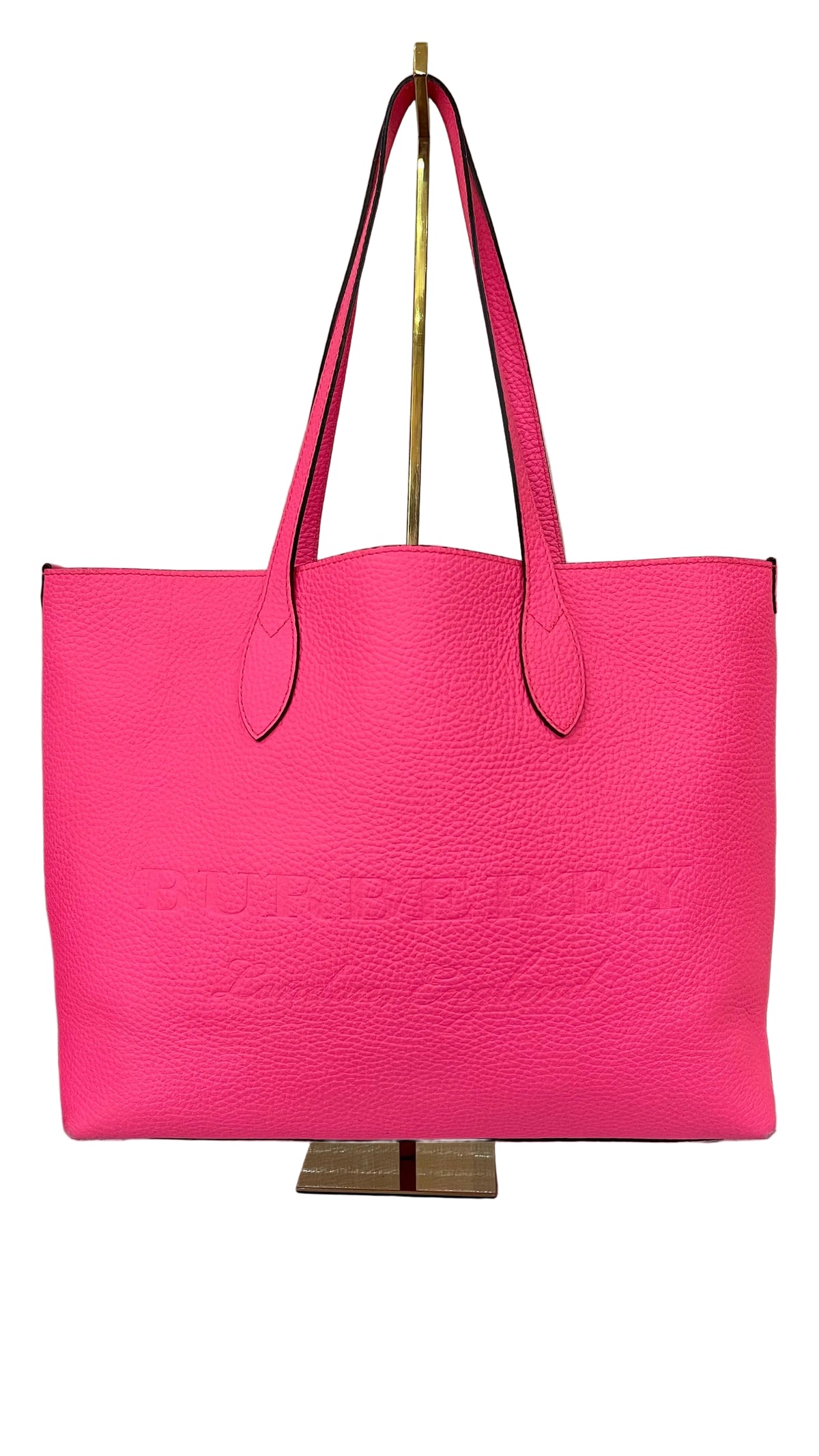 Burberry Calfskin Remington Tote Neon Pink – Pre-Owned