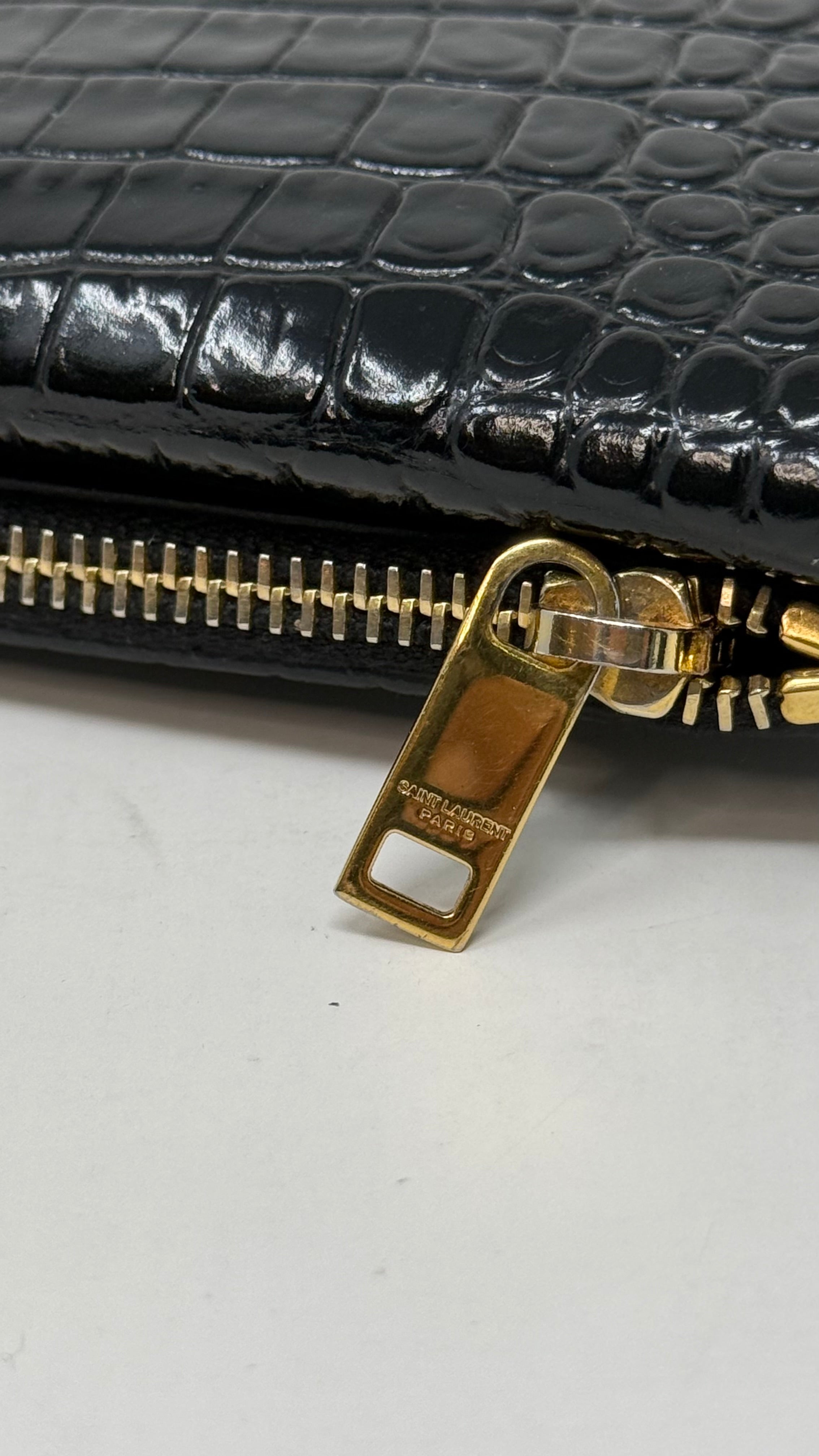 YSL Cassandre Wallet Patent Leather
