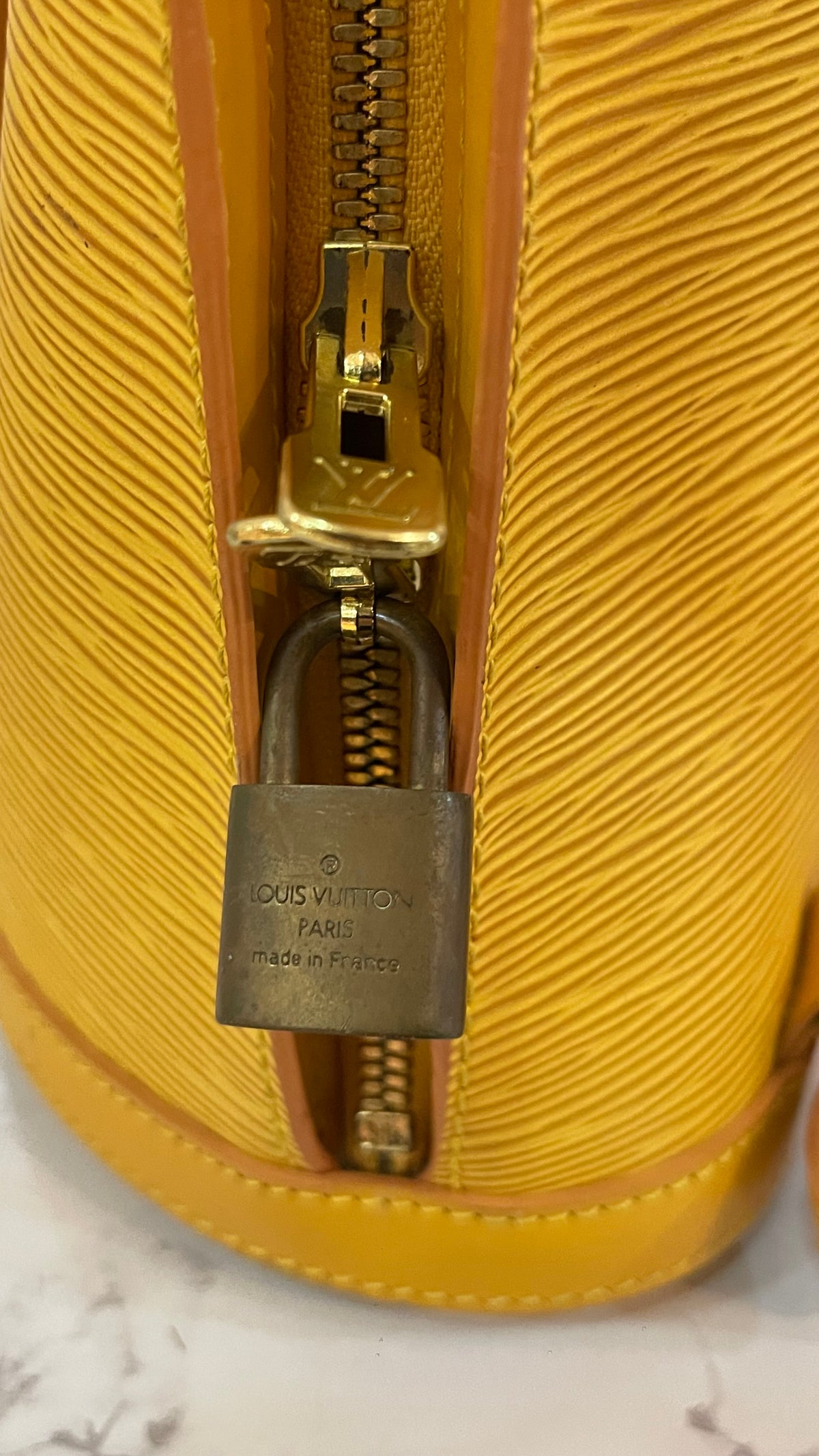 Louis Vuitton Gobelins Backpack PRE OWNED Epi Yellow 1998