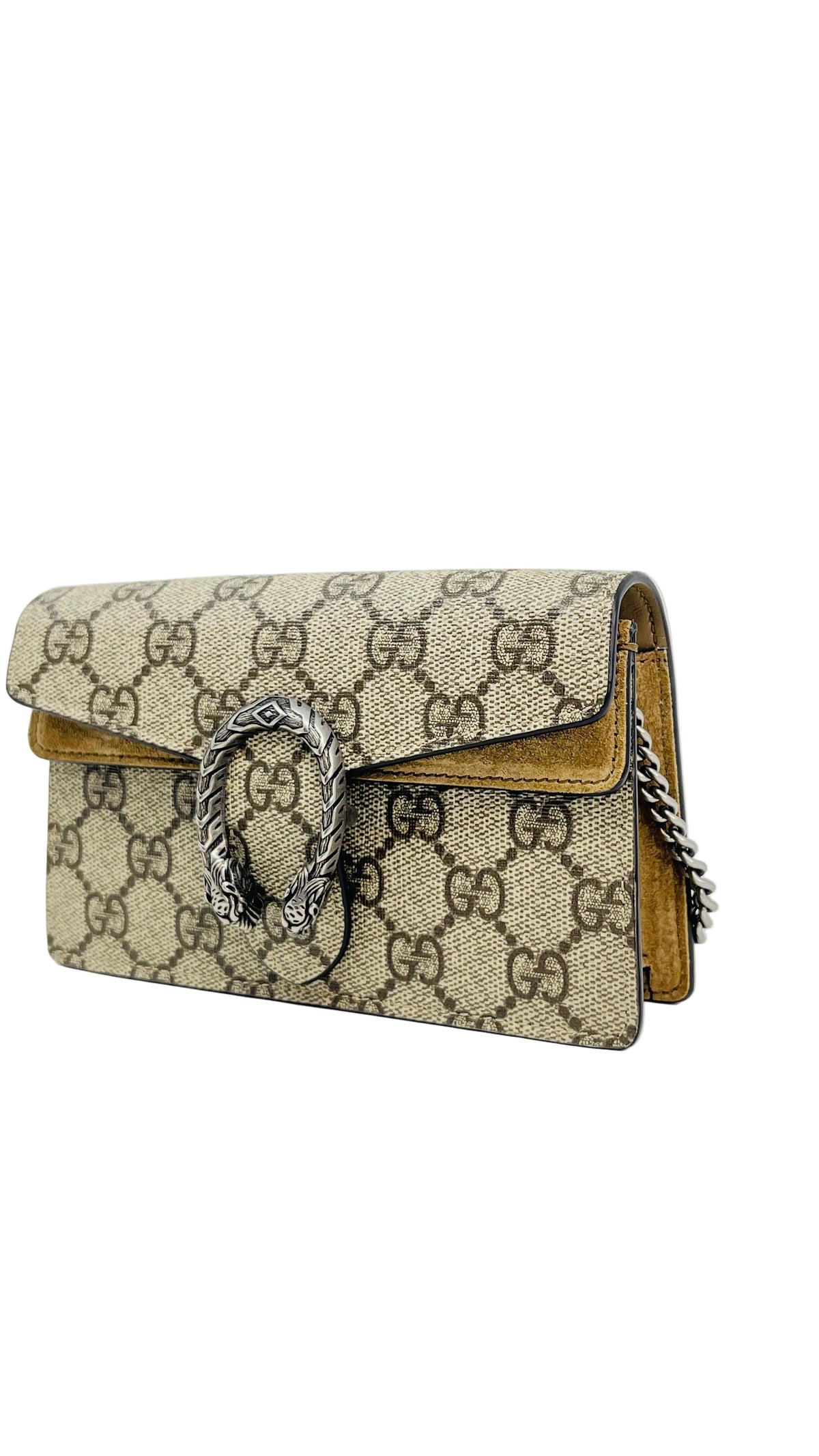 Gucci PRE OWNED Dionysus Mini Chain Bag GG Supreme