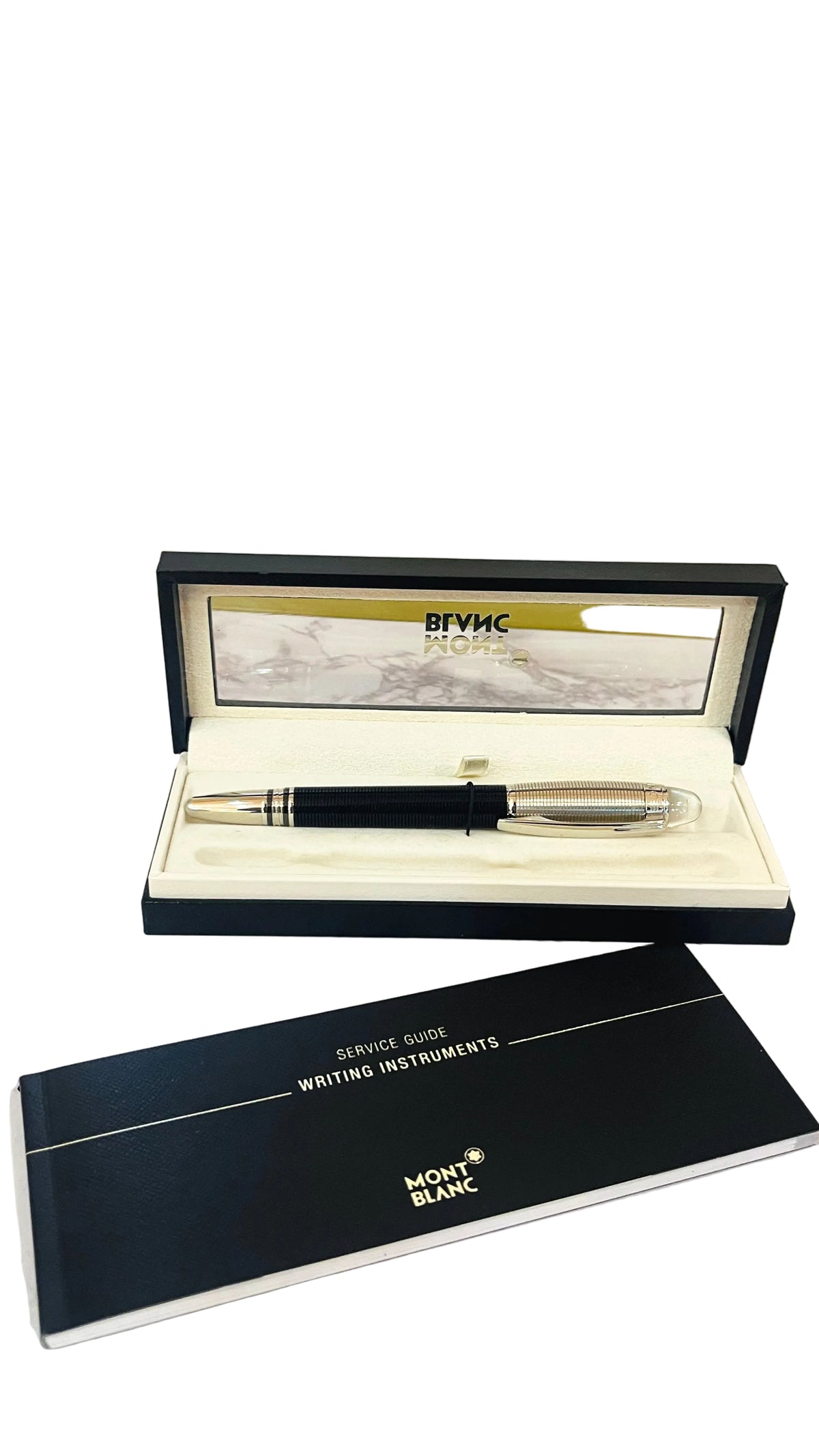 Mont Blanc StarWalker The Doué Rollerball Pen PRE OWNED Platinum-Plated Black Resin
