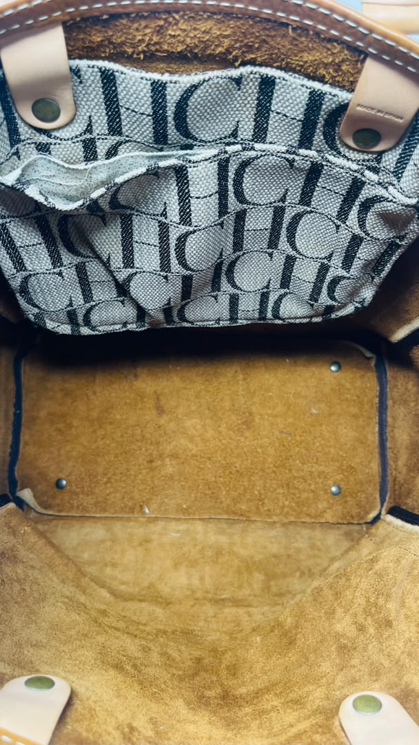 Carolina Herrera PRE OWNED Camel Tote Bag