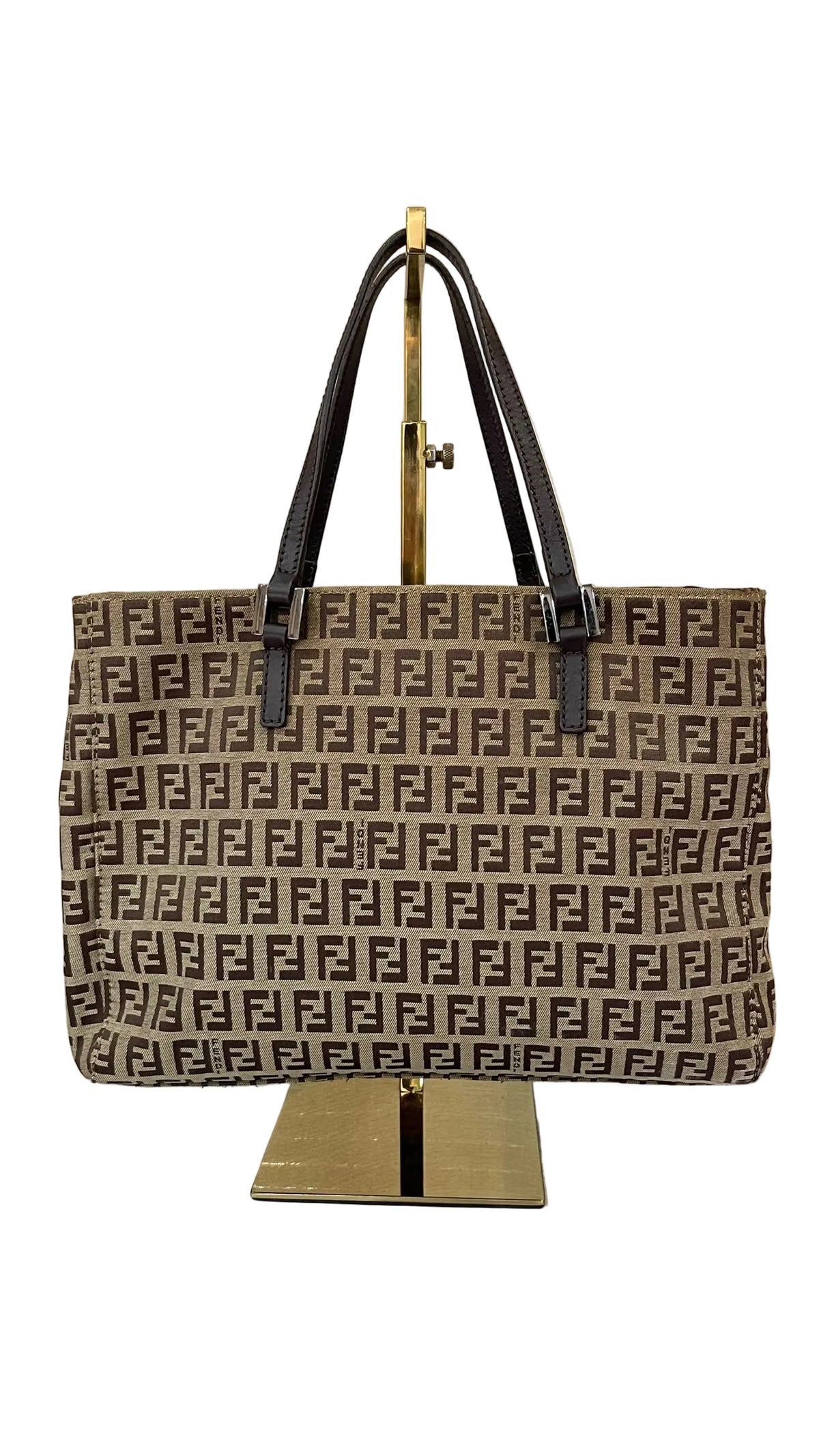 Fendi PRE OWNED Tote Zucchino Pequeña de Lona
